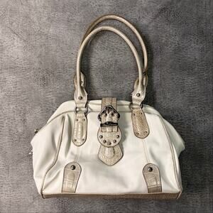 Genna De Rossi White Croc Embossed Bag